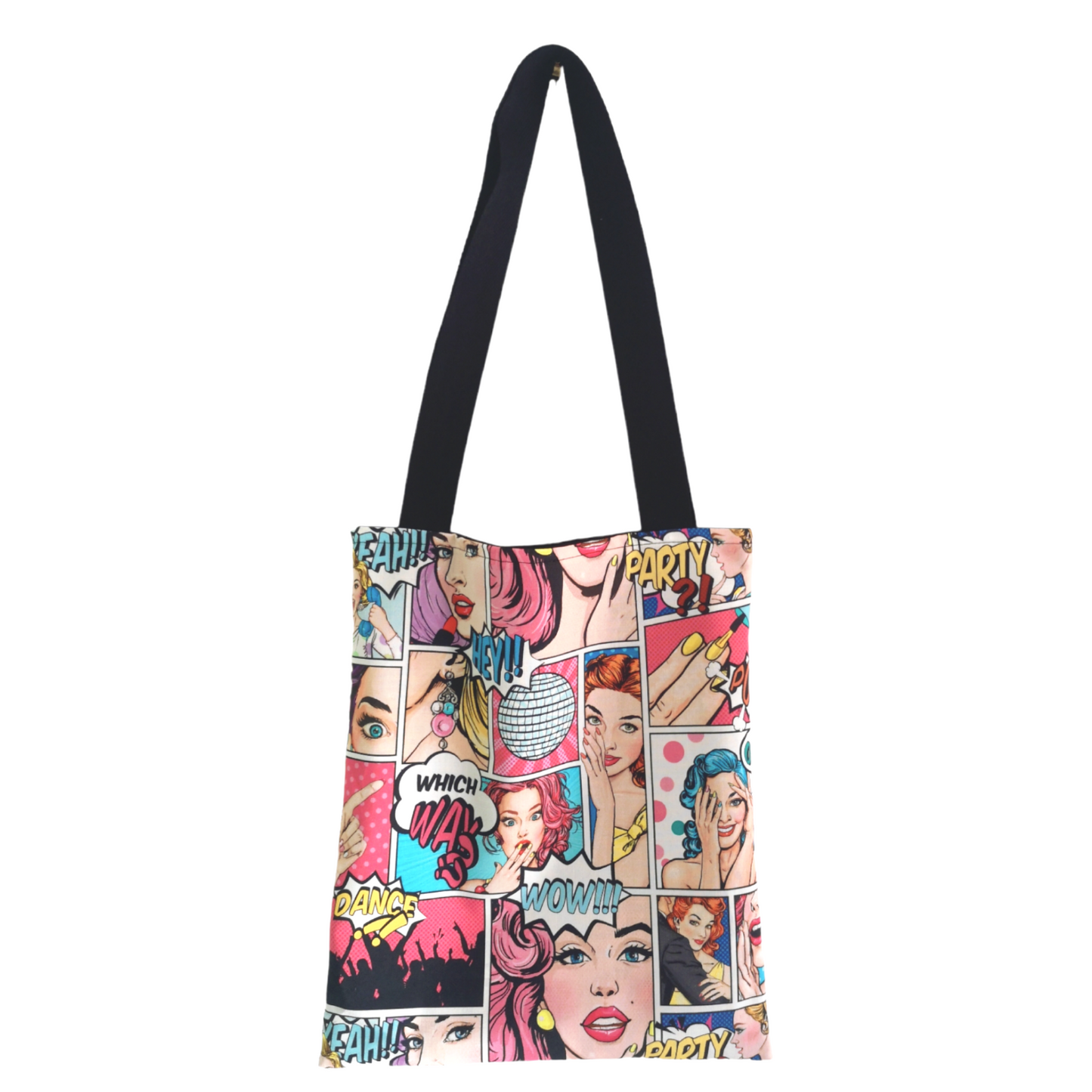 Mini tote bag pop art pin-up vintage