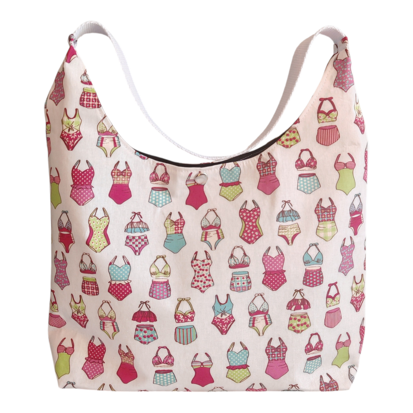 Pin-up swimsuit hobo bag