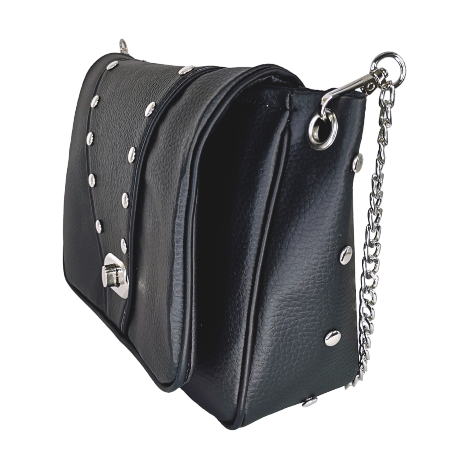 Sac main noir rivets bandouli re cha ne BLACK ROCK Les RoQuettes