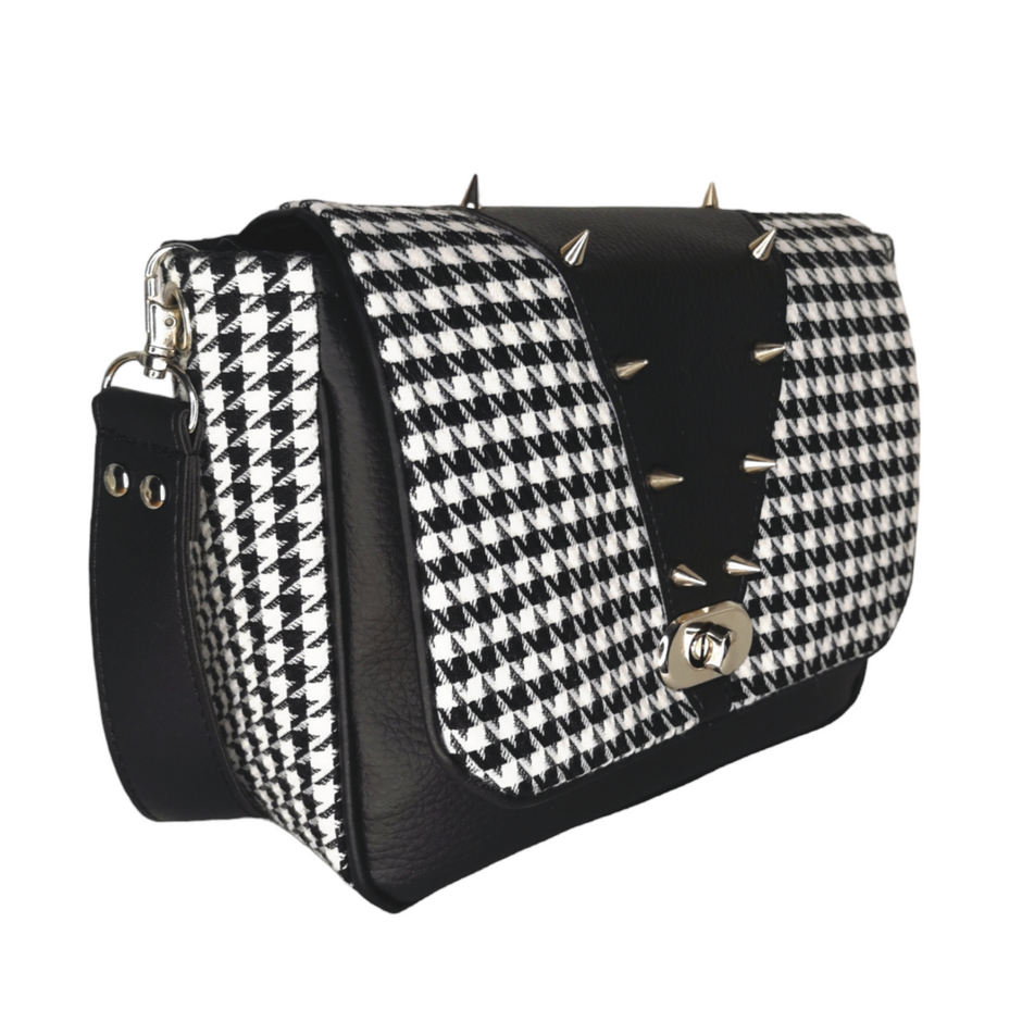 Sac à Main Bandoulière Banned Apparel - Motif Cerises & Crânes, Style Punk Rockabilly - Noir