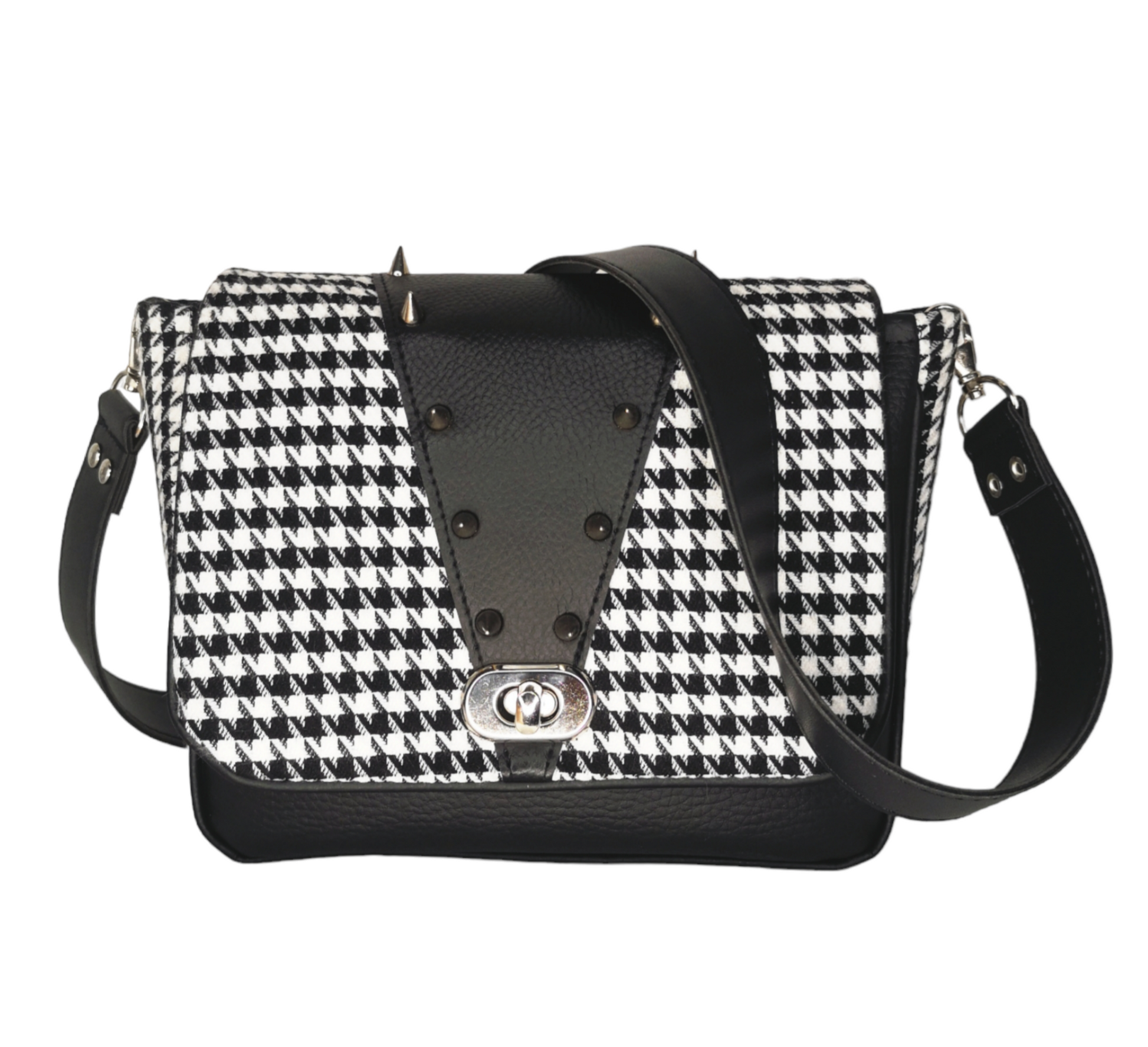 PIED DE POULE shoulder crossbody handbag